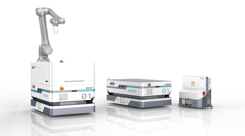 usdt數位開發的自主式移動機器人（AMR250M），搭配全向輪並結合AI演算法、2D LiDAR、3D攝影機等技術，協助客戶實現產線全自動化